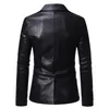 Autumnwinter Pu Leather Coat Mens الإصدار الكوري غير الرسمي للشباب أزياء وسيم سترة أعلى 240111