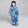 Winter Baby Children Ski Suits Boys Windproof Suit Girls Waterproof Thickened Insulation Outdoor Snowboarding Jumpsuit 240111