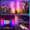 1PC RGB IC Lampa podłogowa, Lampa narożna LED z inteligentną aplikacją zdalne sterowanie muzyką synchronizę ściemniaczkowym, RGB Dream Color Zmieniając nowoczesne światło atmosfowe