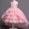 ガールドレスModx Girls Party Dress Trailing Lace Tutu Banquet Performance Skirt Cresses Vestido Eventidos Robes