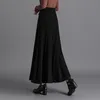 Elastic Waist Warm Thicken Knitting Maxi Skirt Woman Elegant Fashion Big Swing Winter Saias Longas Knitted Clothing 240111