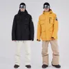 Tooling Ski Suit Men's Winter Outdoor Snowboard Climbing Camping Thickening Warm Windproof Waterproof Ski Jacket and Pants 240111