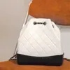 Mochila de viaje de cuero blanco de diseñador genuino, Mochila Hobo, bolsos escolares de lujo, bolso de mano para mujer, bolso cruzado para hombre, bolso de mano con cadena, Mochila con cordón