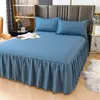 Bedrok Effen Kleur Enkele hoes Antislipmatrasbeschermer 1,2/1,5/1,8M (zonder kussensloop)