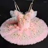 Stage Wear 2024 Ballet tutu Swan Lake Pancake Dress Girl Child Ballerina Performance Dance Costume per bambini per adulti