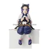 Akcja Figury zabawek Demon Slayer Figura Nezuko Tanjirou Shinobu Zenitsu Hashibira iNosuke Eat Rice Balls Pvc Figurine Kimetsu no ya dh3kg