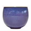 Кружки 110 мл глазурь фиолетовая керамическая чашка пигментированная традиционная китайская посуда для напитков ретро чайная чаша