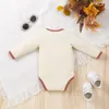 Born Baby Girls Boys Ползунки Комбинезоны Одежда Babany bebe Младенец для малышей Повседневный мягкий комбинезон с длинными рукавами Комбинезон Топы 0-3 года 240111