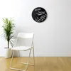 Horloges murales Design amusant Horloge acrylique suspendue Montre cadeau retraité pour salon intérieur non tic-tac 12 pouces