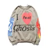 Men's Hoodies Sweatshirts I feel Ghosts Men Women Hip Hop KIDS SEE GHOSTS Hoodie W Kid Cudi Los angelesephemeralew