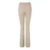 Damesbroek Elastisch uitlopende damesmode Effen kleur Skinny micro-cut broek met hoge taille Casual dunne bell bottom