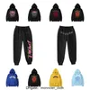 Sudaderas con capucha para hombre Sudaderas con capucha de araña negra y marrón Sudadera con foto real Chándal Jerseys web Sp5der 555555 Conjunto de pantalones deportivos 2OMA