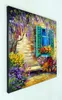 Thick Textured Flower Oil Painting on Canvas Palette Knife Art on Wall for Home Decoration Wisteria at The Window Impressionistic Artwork Hand Painted No Frames