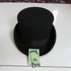 Bérets Unisexe Homburg Hats Wool Fedora steampunk top chat cylindre magicien magic cap en feutre Fedoras chapeaux 12cm de haut B8114
