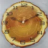 Horloges murales Creative en bois Quartz Horloge Mouvement Mains pour la maison Grande décoration