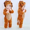 Kigurumi pyjama voor kinderen flanel schattige baby romper eenhoorn panda dinosaurus kinder rompertjes kostuums winter jongens meisjes jumpusit 240110