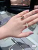 Vintage Band Rings Van Clee Brand Designer Gold Copper Four Leaf Clover Charm Flower Wedding Ring For Women With Box Smycken