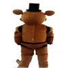 2019 Hoge kwaliteit Vijf Nachten op Freddy FNAF Freddy Fazbear Mascotte Kostuum Cartoon Mascotte Custom228C