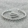 Bracelets S925 Bracelets en Argent Sterling pour Femme 2023 Nouvelle Mode Femme Relief Roses Bracelet Anneaux Solide Pur Argentum Bijoux à Main