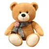 Kawaii 4 Farben Teddybär mit Schal Stofftier Bär Plüschtiere Puppe Kissen Kinder Liebhaber Geburtstag Baby Geschenk 240111