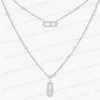 Designer New Messikas Necklace Pendant Necklaces for Women Luxury three Diamond High Quality 1:1 Collar Chain for Girls Engagement Jewelry with logo Gift