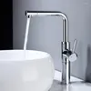 Bathroom Sink Faucets Chrome Plated Tall High Quality Brass Faucet Cold Water Single Hole Basin Mixer Tap Design