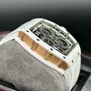 Richardmiler Watches Automatic Winding Sportバージョン腕時計RM7201ホワイトセラミックフライバックリバースジャンプタイムドメンズウォッチ自動CA2T