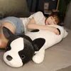 80-120cm Lying French Bulldog Plush Toys Stuffed Cute Dog Puppy Animal Doll Soft Long Sleep Pillow Cushion Kids Girls Gift 240111