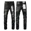 Heren Purple Brand Lage Rise Skinny Men Jean White Quilted Destroy Vintage Stretch Cotton Jeans