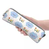 Creative No Rain Flowers Cute Illustration Pencil Case Floral Quotes Box Pen Kids Capacity Bag School Supplies