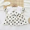 Mädchen Kleider Sommer Baby Junge Strampler Mädchen Kleid Schwester Jüngerer Bruder Zwillinge Kleidung Kleinkind Neugeborene Säugling Kurzarm Dot Overalls Outfitsvaiduryb1