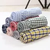 5Pcs Männer Unterwäsche Boxer Shorts Schlüpfer der Männer Baumwolle Schlaf Unterhose Plaid Lose Komfortable Homewear Gestreiften Shorts 240110