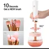 Brushes Makeup Brush Cleaner Dryer, Automatic Brush Spinner with 8 Size Rubber Collars, Wash and Dry in Seconds,brush Cleaning Hine