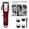 Tondeuse à cheveux sans fil rechargeable pour hommes toilettage professionnel tondeuse à cheveux électrique barbe coupe de cheveux machine bord contour 240111