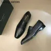 Berluti – chaussures habillées en cuir pour hommes, nouvelle collection Business et décontractée avec petite tête carrée, semelle véritable polie à la main, Lefu Rj, 2024