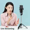 Monopodes Bluetooth sans fil Selfie Stick et 2w1 sans microphone, Mini trépied portable pour téléphone IOS et système Android