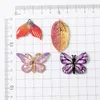 Charms 10Pcs Acrylic Pendant 21x40mm Colorful Leafs Shape For Necklace Bracelet Accessories DIY Handmade Jewelry Making