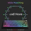 Tastiere Pudding keycaps PBT 129 Chiave Dual Lens trasparente Adatto per 60% 80% 100% Layout RGB Game meccanico Tastiera File di configurazione OEML2404