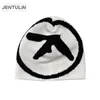 Punk şapka örgü beanies Aphex İkiz Kapaklar Erkekler Hip Hop Kafatasları Sokak Giyim Unisex Y2K Kış Balaclava Kpop Vintage Goth Sıcak 240110