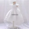 Robes de fille 2023 Cérémonie d'été Robe de premier anniversaire blanc pour bébé vêtements baptême de perle robe princesse filles robes de fête robe de fête 0-5y H240508