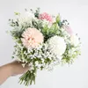 Fleurs décoratives 12 pièces blanc artificiel babybreaths pissenlit bouquet soie plastique fausse fleur pour la maison de mariage décor salon organiser