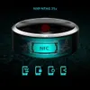 Fashion NFC Control Smart Ring Electronic Bluetooth Ring Solar Ring IC Rewritable Analog Access Card Tag Key Ip68 Waterproof 240110