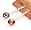 Measuring Tools 15ml Small Coffee Scoop Measure Spoon Scale Stainless Steel 304 Material Silver Rose Gold Tool SN3362