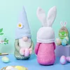 Nieuwe Gnome Easter Faceless Doll Pasen Decoratie Bunny Ears Doll Lente Gnome Faceless Doll met ei Rudolph Doll Decoratie Groothandel