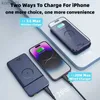 Cell Phone Power Banks 2024 New 10000mAh Magnetic Powerbank 3 in 1 15W Wireless Charger For Magsafe Power Bank Portable External Auxiliary Battery PackL240111