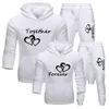 Y2K Fashion Par Sport Wear Set Letter Printed Hooded Tracksuits 2st Set Hoodie Pullover and Pants for Female S-4XL 240110