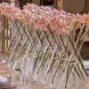 3 стеклянные вазы-штативы, вазы-бутоны, держатель для цветов, центральная подставка, ваза-трубка для свадьбы