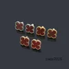 Designer Stud Earrings Women's Fashion charm Agate shell brand Four-leaf clover 316L gold plated Jewelry