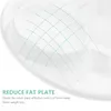 Conjuntos de louça 1 pc Ração criativa dividida placa cozinha reduzir gordura (branco)