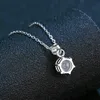 Earrings DJMAX D Color 1 2 3 Carat Moissanite Necklace For Women Six Prong Simulated Diamond Pendant 925 Sterling Silver Wedding Jewelry